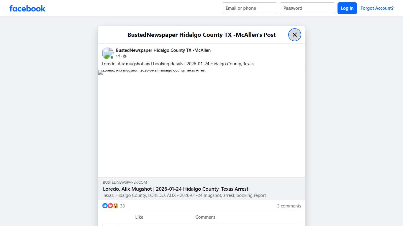 Loredo, Alix... - BustedNewspaper Hidalgo County TX -McAllen Facebook
